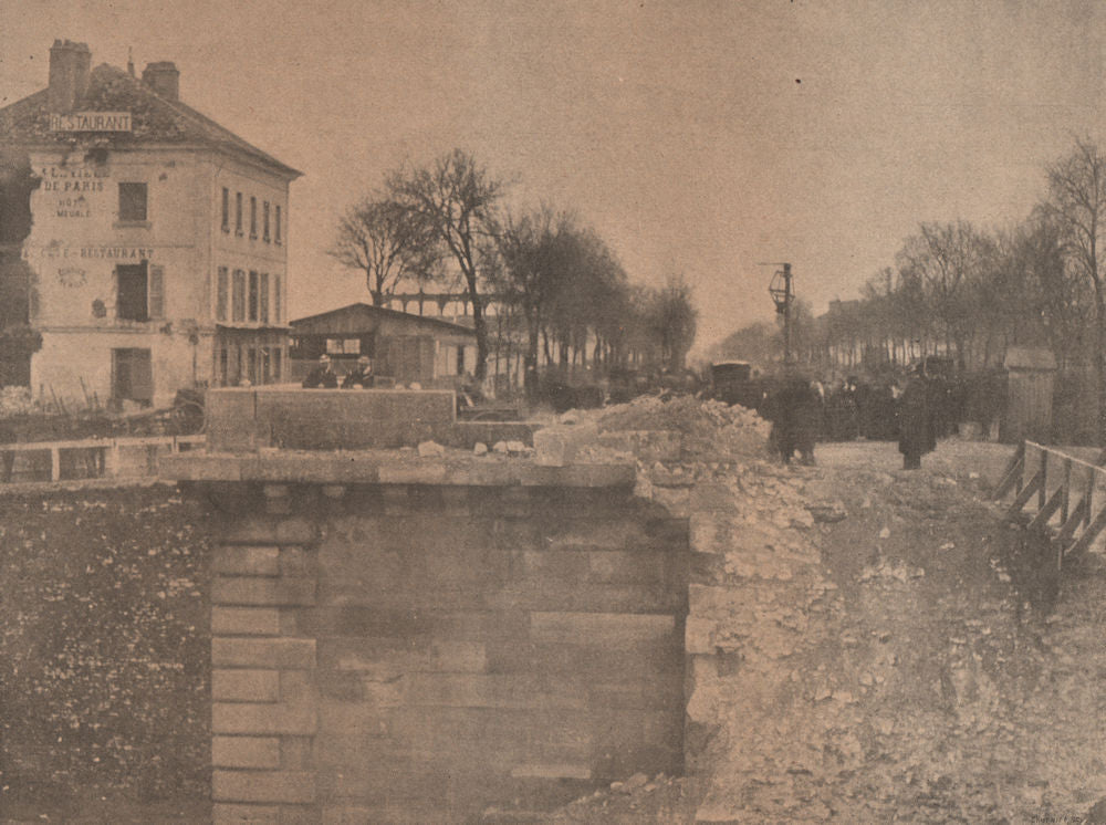 PARIS COMMUNE 1871. Le Pont de Courbevoie. Hauts-de-Seine c1873 old print